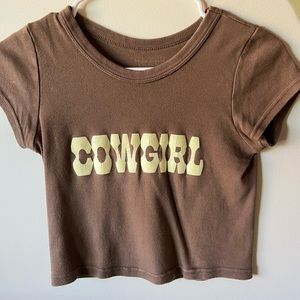 COPY - John Galt Brandy Melville COWGIRL crop top